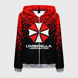 Толстовка 3D на молнии мужская Umbrella Corporation, цвет: 3D-меланж