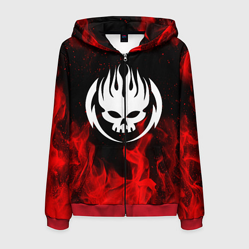 Мужская толстовка на молнии THE OFFSPRING / 3D-Красный – фото 1