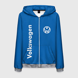 Толстовка 3D на молнии мужская Volkswagen, цвет: 3D-меланж