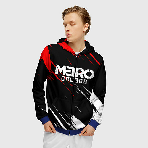 Мужская толстовка на молнии METRO EXODUS / 3D-Синий – фото 3