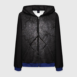 Толстовка 3D на молнии мужская BLOODBORNE HUNTER, цвет: 3D-синий