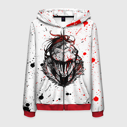 Мужская толстовка на молнии УБИЙЦА ГОБЛИНОВ / 3D-Красный – фото 1