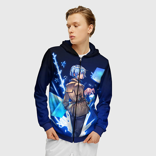 Мужская толстовка на молнии TOWER OF GOD / 3D-Синий – фото 3