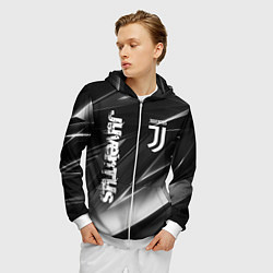 Толстовка 3D на молнии мужская JUVENTUS, цвет: 3D-белый — фото 2
