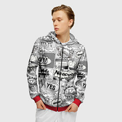 Толстовка 3D на молнии мужская COMICS ART, цвет: 3D-красный — фото 2