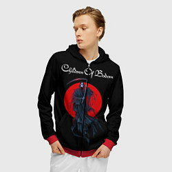 Толстовка 3D на молнии мужская Children of Bodom 19, цвет: 3D-красный — фото 2