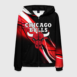 Толстовка 3D на молнии мужская CHICAGO BULLS, цвет: 3D-черный
