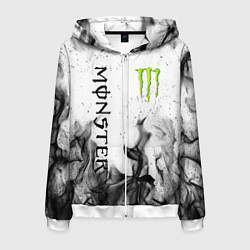 Толстовка 3D на молнии мужская MONSTER ENERGY, цвет: 3D-белый