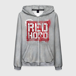 Толстовка 3D на молнии мужская Red Hood, цвет: 3D-меланж