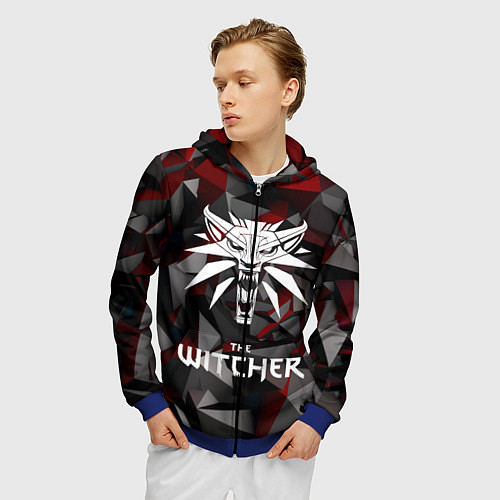 Мужская толстовка на молнии The Witcher / 3D-Синий – фото 3
