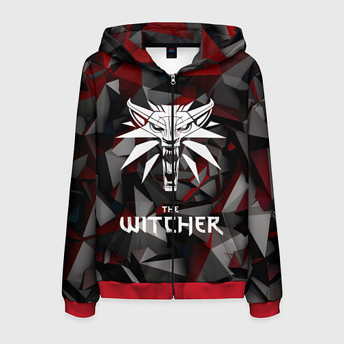 Мужская толстовка на молнии The Witcher / 3D-Красный – фото 1