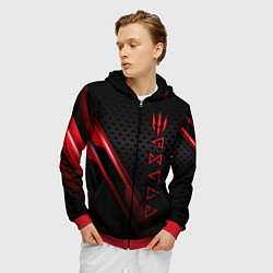 Толстовка 3D на молнии мужская The Witcher, цвет: 3D-красный — фото 2