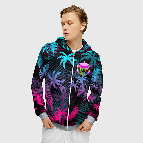 Мужская толстовка на молнии 6IX9INE 69 / 3D-Меланж – фото 3