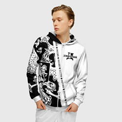 Толстовка 3D на молнии мужская Дмитрий, цвет: 3D-белый — фото 2