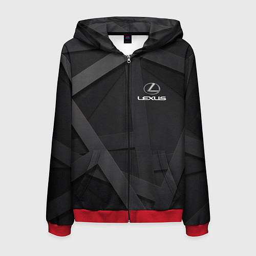 Мужская толстовка на молнии LEXUS / 3D-Красный – фото 1