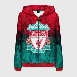 Толстовка 3D на молнии мужская LIVERPOOL, цвет: 3D-красный