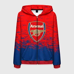 Толстовка 3D на молнии мужская ARSENAL, цвет: 3D-красный