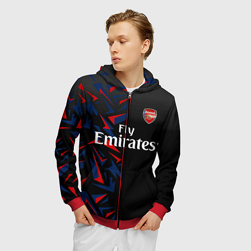 Мужская толстовка на молнии ARSENAL UNIFORM 2020 / 3D-Красный – фото 3