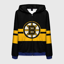 Толстовка 3D на молнии мужская BOSTON BRUINS NHL, цвет: 3D-синий