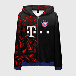 Толстовка 3D на молнии мужская FC Bayern Munchen Форма, цвет: 3D-синий