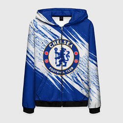 Толстовка 3D на молнии мужская Chelsea, цвет: 3D-черный