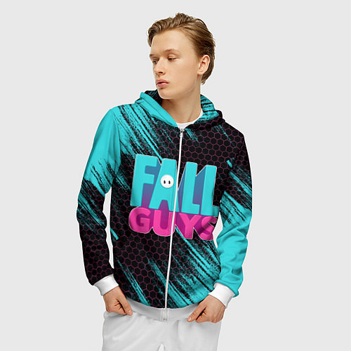 Мужская толстовка на молнии ФОЛЛ ГАЙС / 3D-Белый – фото 3