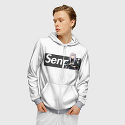 Толстовка 3D на молнии мужская Re:Zero, цвет: 3D-меланж — фото 2