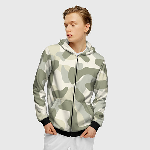 Мужская толстовка на молнии Camouflage 1 / 3D-Черный – фото 3