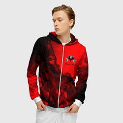 Толстовка 3D на молнии мужская КОРОЛЬ И ШУТ, цвет: 3D-белый — фото 2