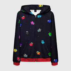 Толстовка 3D на молнии мужская Among Us, цвет: 3D-красный