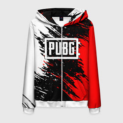 Толстовка 3D на молнии мужская PUBG, цвет: 3D-белый