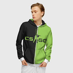 Толстовка 3D на молнии мужская CS GO, цвет: 3D-белый — фото 2