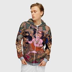 Толстовка 3D на молнии мужская BRING ME THE HORIZON ART, цвет: 3D-меланж — фото 2