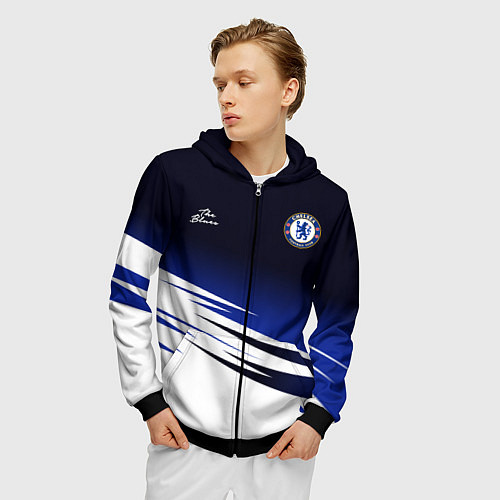 Мужская толстовка на молнии CHELSEA разминочная 1920 / 3D-Черный – фото 3