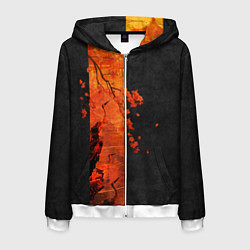 Толстовка 3D на молнии мужская ЦАПЛЯ, цвет: 3D-белый