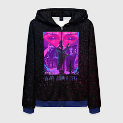 Толстовка 3D на молнии мужская Бегущий по лезвию, цвет: 3D-синий