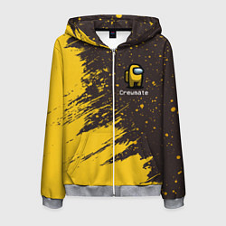 Толстовка 3D на молнии мужская AMONG US АМОНГ АС, цвет: 3D-меланж