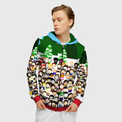 Толстовка 3D на молнии мужская Южный Парк South Park, цвет: 3D-красный — фото 2