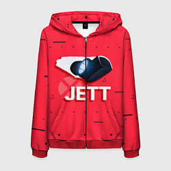 Толстовка 3D на молнии мужская Jett, цвет: 3D-красный