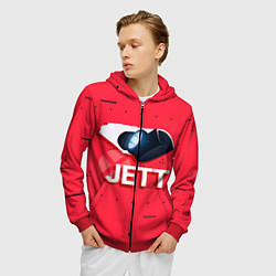 Толстовка 3D на молнии мужская Jett, цвет: 3D-красный — фото 2