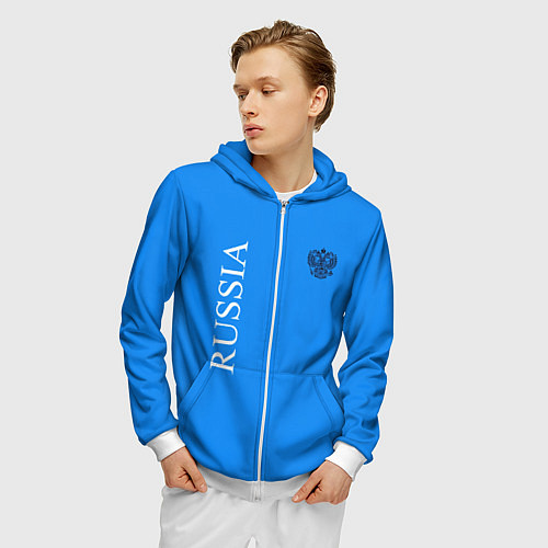 Мужская толстовка на молнии RF FASHION / 3D-Белый – фото 3