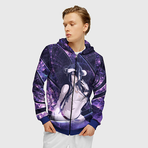 Мужская толстовка на молнии Альбедо / 3D-Синий – фото 3