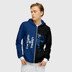 Толстовка 3D на молнии мужская Five Nights At Freddy, цвет: 3D-белый — фото 2