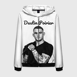 Толстовка 3D на молнии мужская Dustin Poirier, цвет: 3D-черный