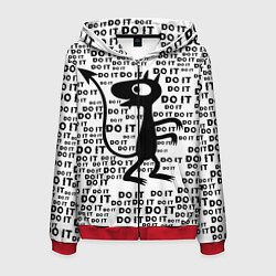 Толстовка 3D на молнии мужская Люси, цвет: 3D-красный