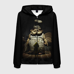 Толстовка 3D на молнии мужская Little Nightmares, цвет: 3D-черный