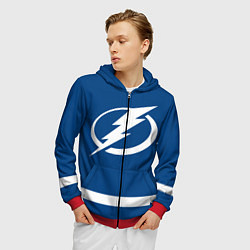 Толстовка 3D на молнии мужская Тампа-Бэй Лайтнинг Форма1, цвет: 3D-красный — фото 2