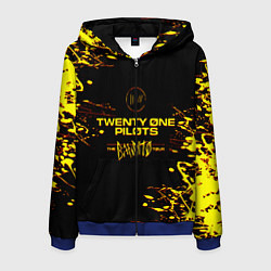 Толстовка 3D на молнии мужская TWENTY ONE PILOTS TOP, цвет: 3D-синий