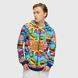 Толстовка 3D на молнии мужская Year baby Pop art print, цвет: 3D-синий — фото 2