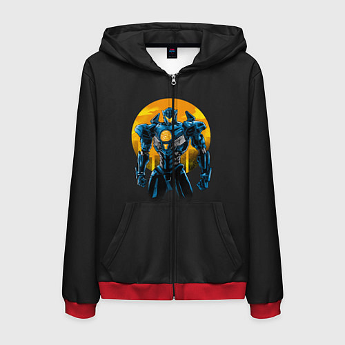 Мужская толстовка на молнии Titan Avenger / 3D-Красный – фото 1